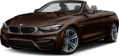 Front angled view of sporty convertible with open roof and detailed wheels