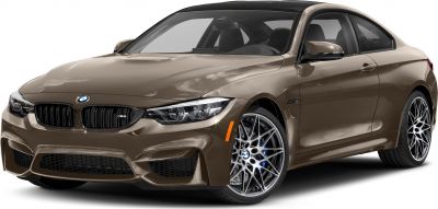 Sleek coupe front with aggressive grille and detailed alloy wheels