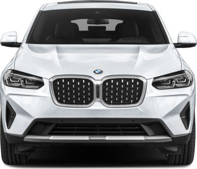 Front view with kidney grille and LED headlights