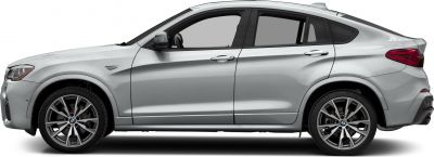 Silver coupe SUV side profile with sporty alloy wheels