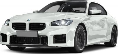 Front grille and LED headlights of a sports coupe