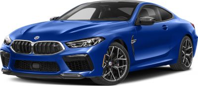 Close-up of front grille and alloy wheels of a blue coupe