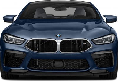 Front view with kidney grille and LED headlights