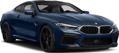 Front side view with kidney grille, sleek headlights, and black wheels