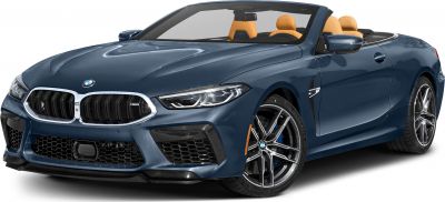 Front view of a luxury convertible with open roof and sporty design.