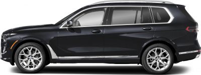 Black SUV side view with chrome accents and multi-spoke alloy wheels