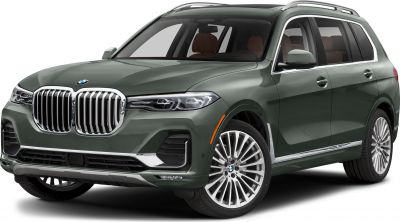 Front and side view highlighting kidney grille and alloy wheels