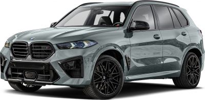 Sporty SUV front view with black grille and stylish alloy wheels