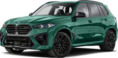 Front and side view with aggressive grille and black alloy wheels