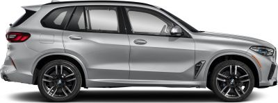 Side profile of SUV with black sporty alloy wheels and sleek aerodynamic design