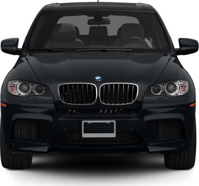 Aggressive front grille and headlight design with sleek black finish.