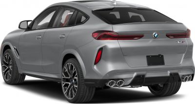 Rear view showing sporty quad exhaust and sleek coupe SUV design
