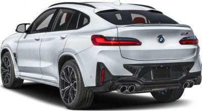 Rear view of sporty SUV with quad exhaust and LED taillights