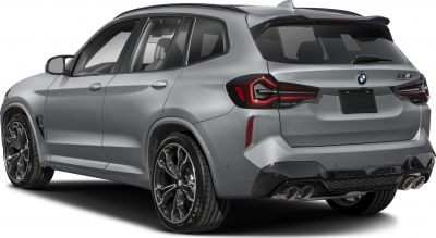 Rear view with quad exhausts and modern taillights