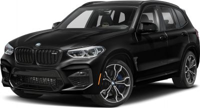 Aggressive front grille and distinctive alloy wheels on a high-performance SUV