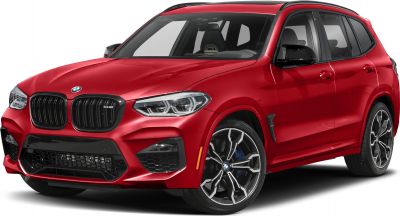 Red sporty SUV with prominent grille and alloy wheels
