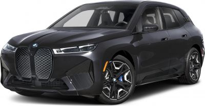 Large front grille and stylish alloy wheels on modern electric SUV
