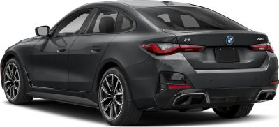 Rear side view with sporty taillights and black alloy wheels