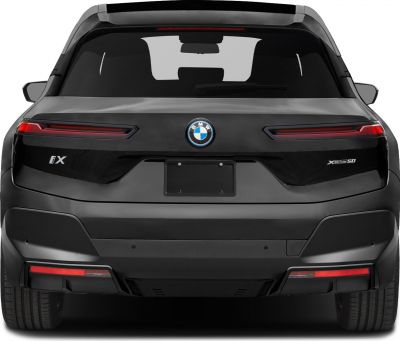 Rear view with sleek tail lights and emblem