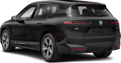 Black electric SUV rear and side with sleek modern taillights and alloy wheels