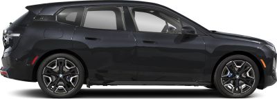 Sleek black electric SUV side profile with distinctive alloy wheels