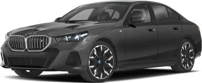 Electric sedan with bold kidney grille and sleek headlights