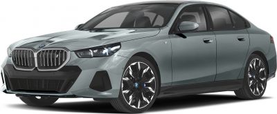 Front angle with kidney grille and LED headlights