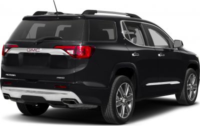 Rear view of SUV with taillights, roof rails, AWD badge, and dual exhausts