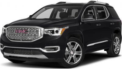 Front grille and headlight close-up of GMC SUV