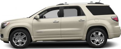 Beige SUV side profile with chrome alloy wheels and black roof rails