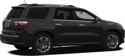 Side profile of SUV with chrome details and roof rails
