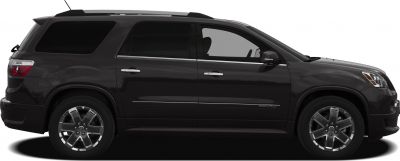 SUV side profile with roof rails and chrome alloy wheels