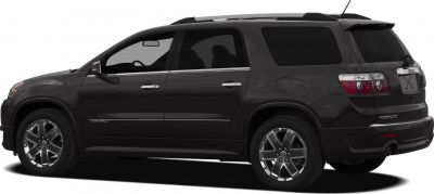 Full-size SUV side view with chrome wheels and roof rails