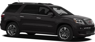 Side profile of SUV with chrome accents and roof rails