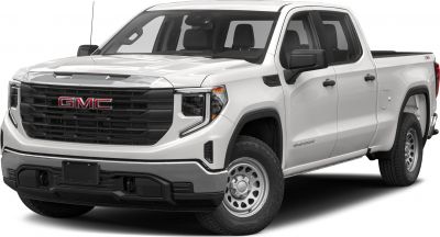 Front view with bold grille and angular headlights
