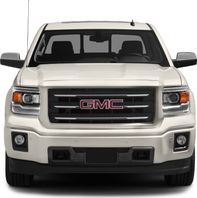 Front view with distinctive grille and headlights
