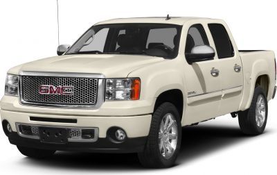 Pickup truck front three-quarter view with extended cab and standard box