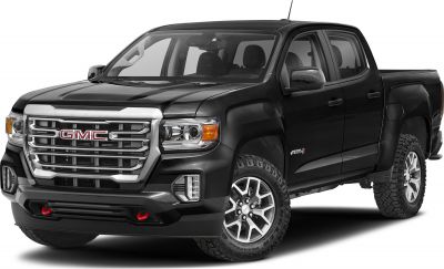 Crew cab long box pickup with aggressive front grille and off-road tires