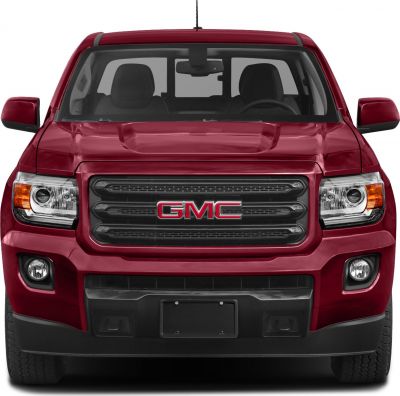 Bold front grille with headlights and fog lamps
