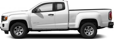 Side profile of an extended cab long box pickup truck