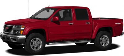 Side view of a crew cab pickup truck with offroad features.