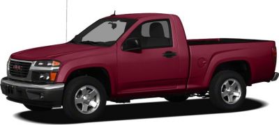 Side profile of a regular cab pickup truck with a single door and truck bed.