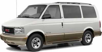 Side profile of a minivan with two-tone paint and roof rack