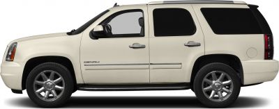 Side profile of full-size SUV with running boards and alloy wheels