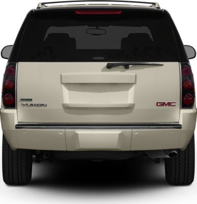 Rear view with tailgate wiper, FlexFuel badge, large SUV shape