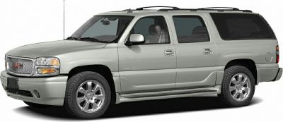 Large extended SUV with chrome wheels in side profile