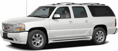 White SUV with chrome wheels and roof rails in side view