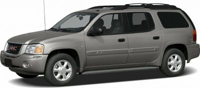 Front and side view of a silver gray mid-size SUV with roof rack