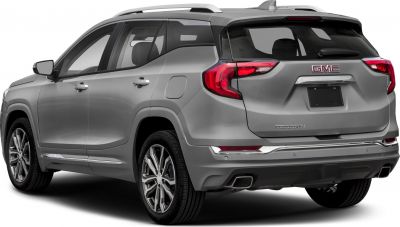 Rear side view with modern tail lights and dual exhaust tips