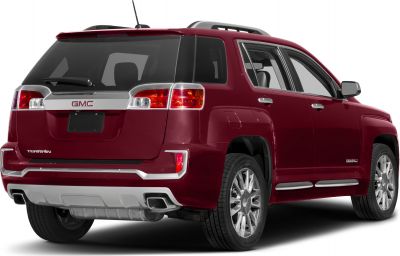 Rear and side view of a mid-size SUV with distinct tail lights and alloy wheels